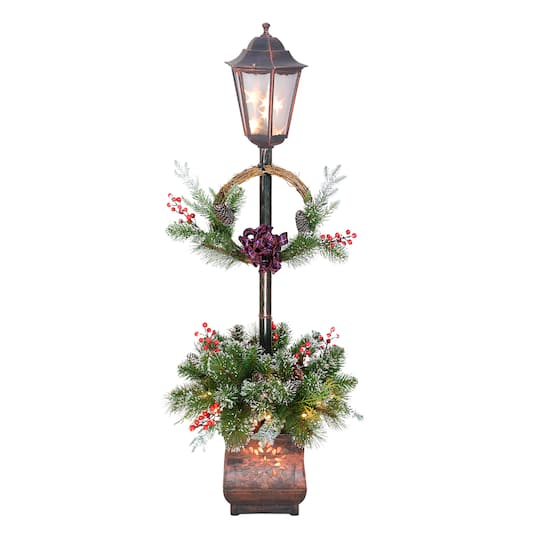 6 Pack: 4ft. Lighted Christmas Lamp Post Decoration
